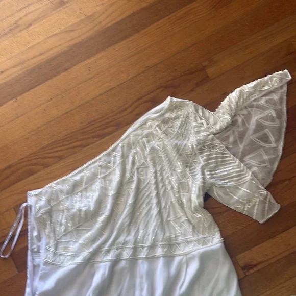 NWT Bridal Eloquii White One Shoulder Jumpsuit - Picture 2 of 14